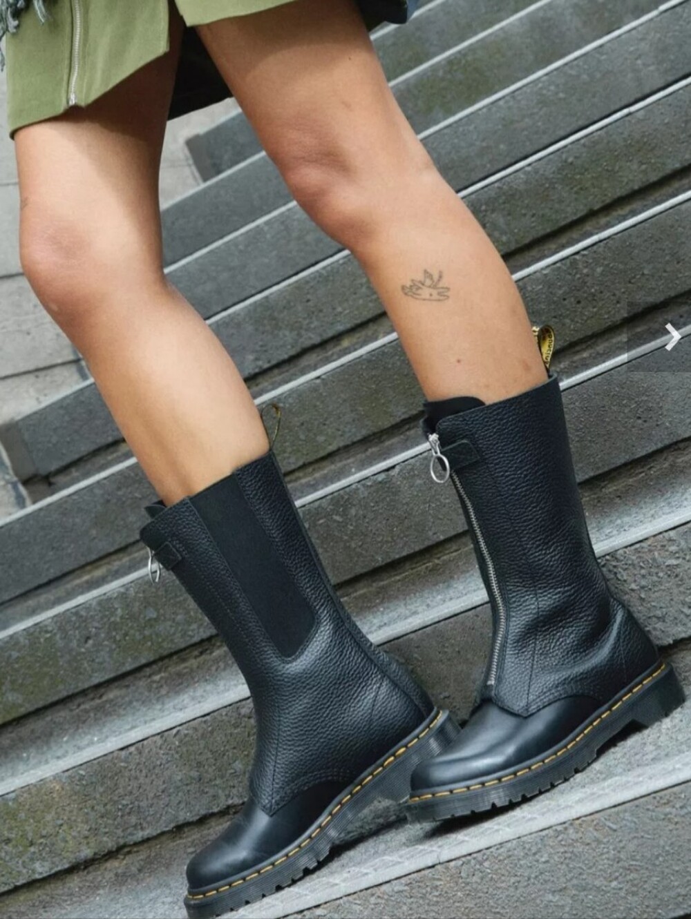 DR. MARTENS 1B99 FRONT ZIP LEATHER BOOTS - Picture 13 of 14